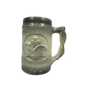 Vintage Budweiser King Of Beers Glazed Ceramic Beer Stein Mug Collectible